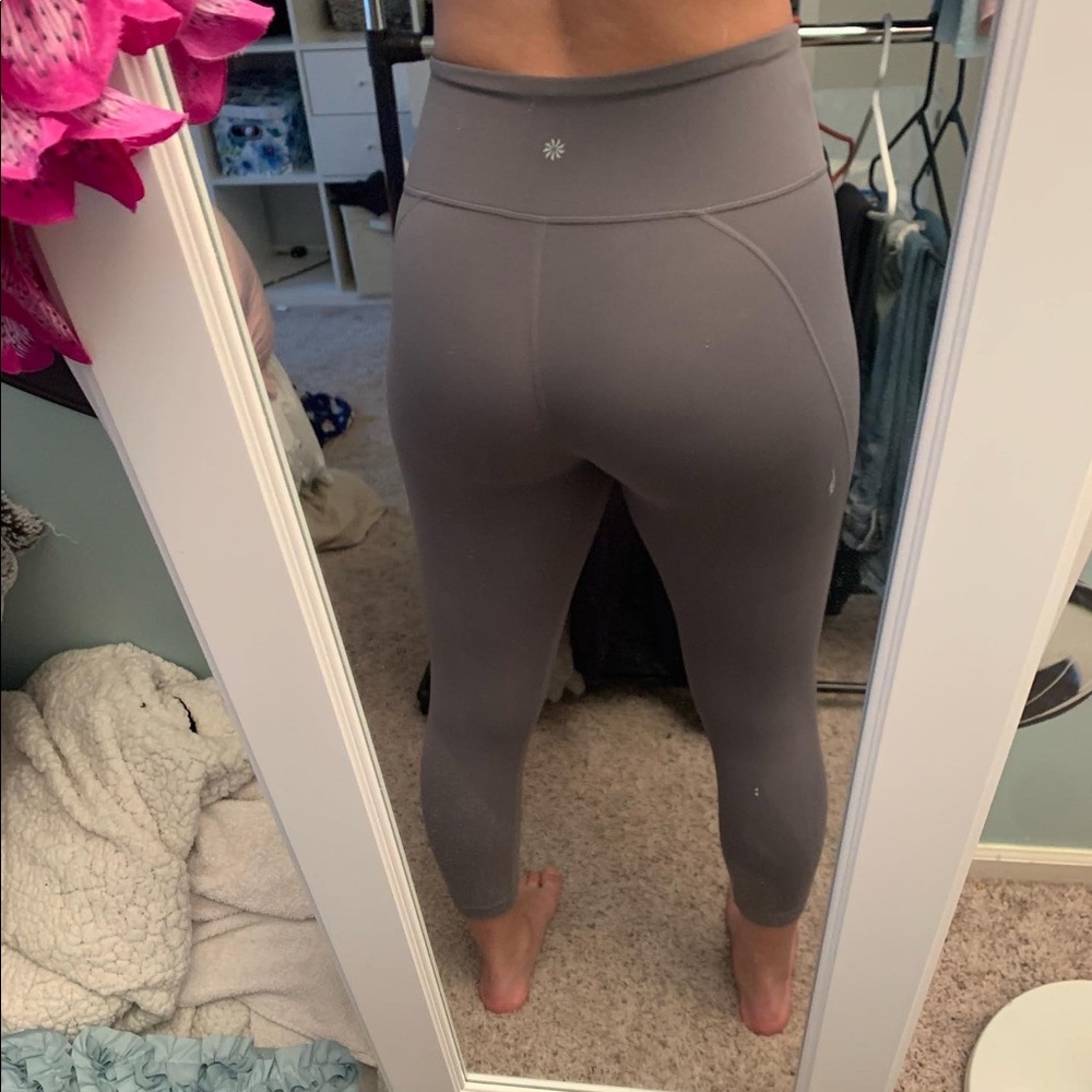 athleta grey/purple leggings
